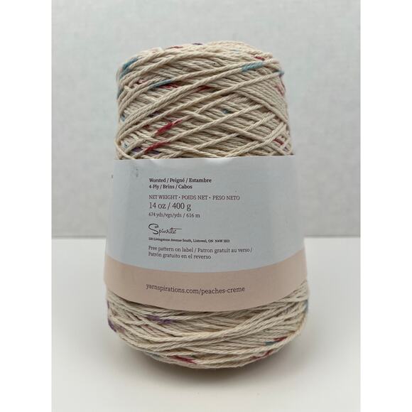 Peaches & Creme Cotton Yarn Panorama 14 Oz 674 yds Multicolor Beige Blue Red - Picture 4 of 4